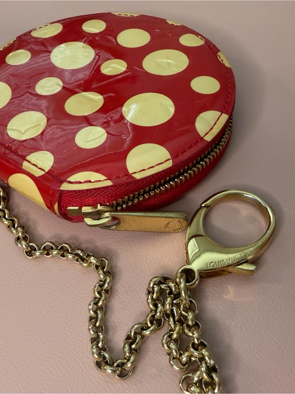 Authentic Louis Vuitton x Yayoi Kusama 2012 Dot Infinity Chapeau Coin Purse Red - Picture 4 of 5